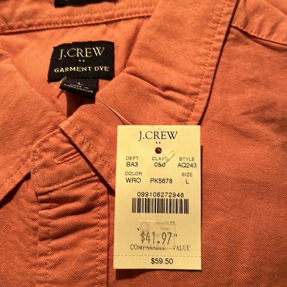 NWT, Slim untucked, L, J Crew, Garment dye - Picture 2 of 4